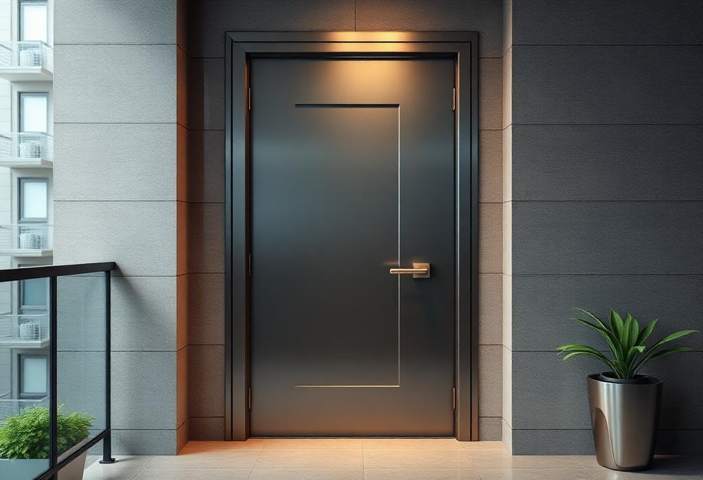 Installation d'une porte blindée sécurisée
