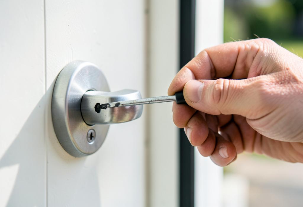 Remplacement du cylindre d'une serrure de porte